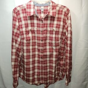 Women's Carhartt button up long sleeve size Plaid large